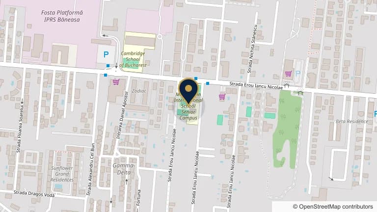Mark Twain International School: the campuses on Strada Erou Iancu Nicolae