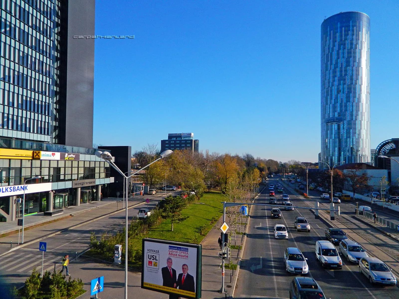 Sky Tower, the 137-meter tower in Floreasca City Center